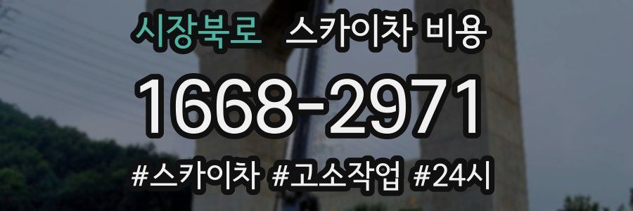 시장북로 스카이차 비용