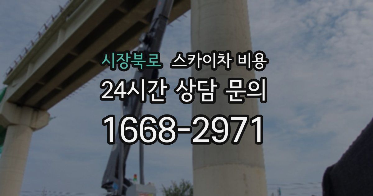 시장북로 스카이차 비용