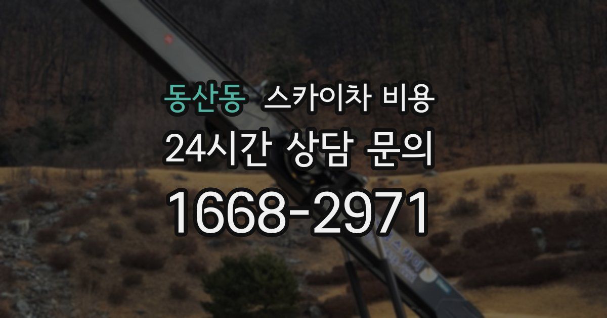 동산동 스카이차 비용