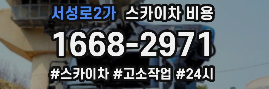 서성로2가 스카이차 비용