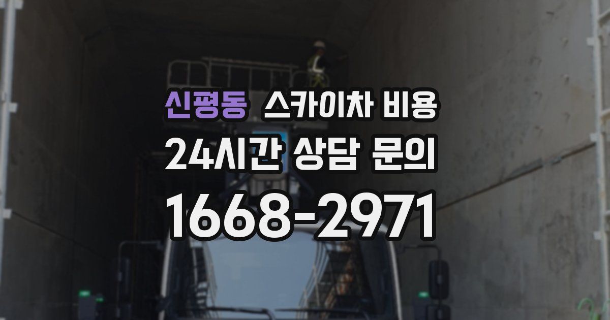 신평동 스카이차 비용