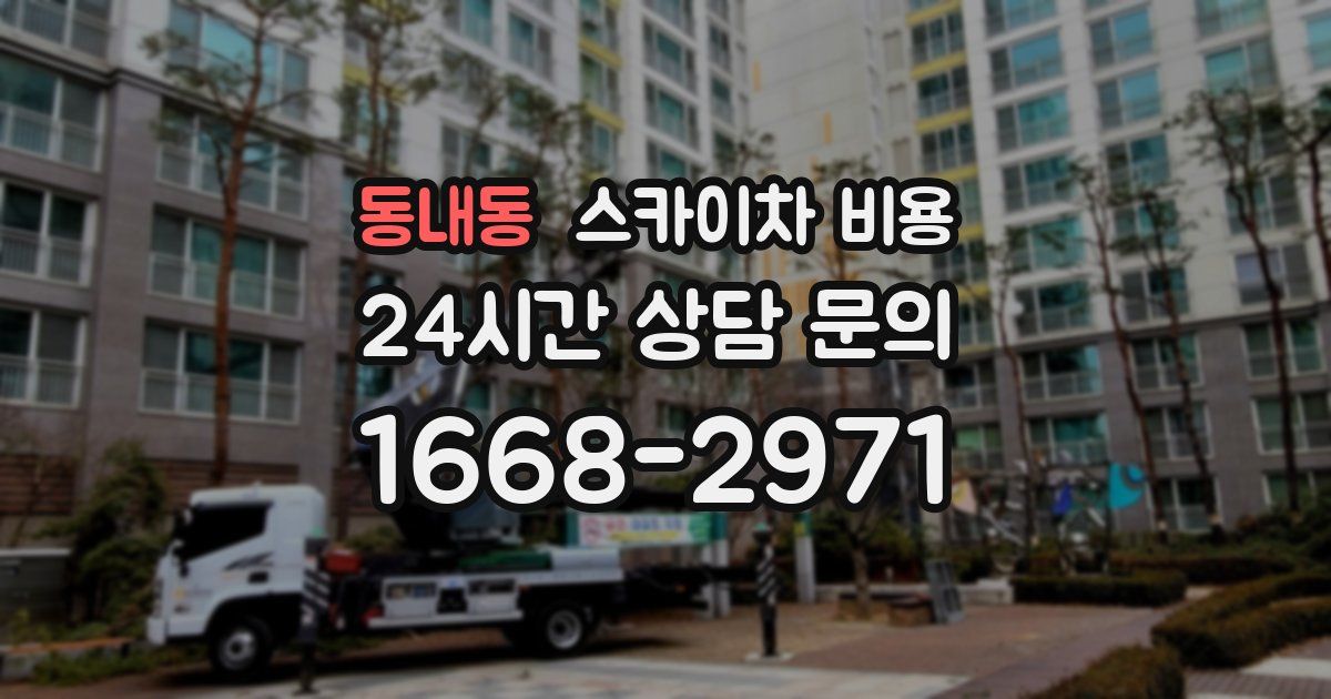 동내동 스카이차 비용
