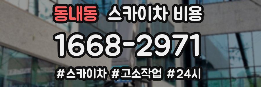 동내동 스카이차 비용