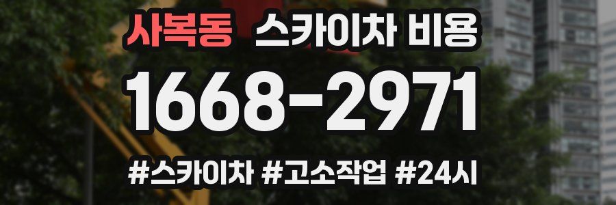 사복동 스카이차 비용