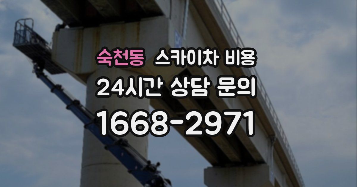 숙천동 스카이차 비용