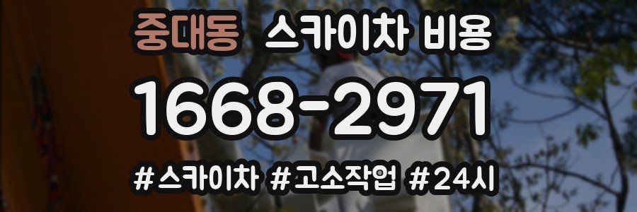 중대동 스카이차 비용