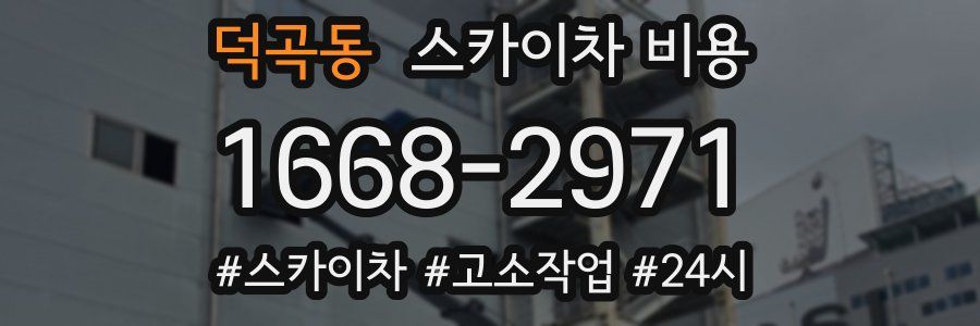 덕곡동 스카이차 비용