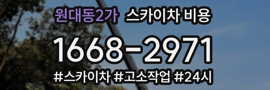 원대동2가 스카이차 비용
