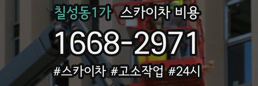 칠성동1가 스카이차 비용