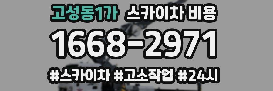 고성동1가 스카이차 비용