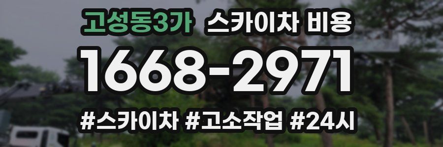 고성동3가 스카이차 비용