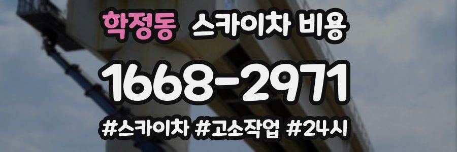 학정동 스카이차 비용