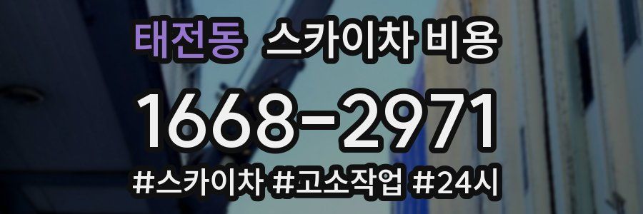 태전동 스카이차 비용