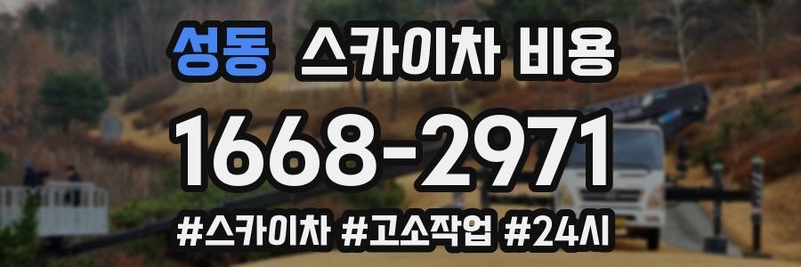 성동 스카이차 비용