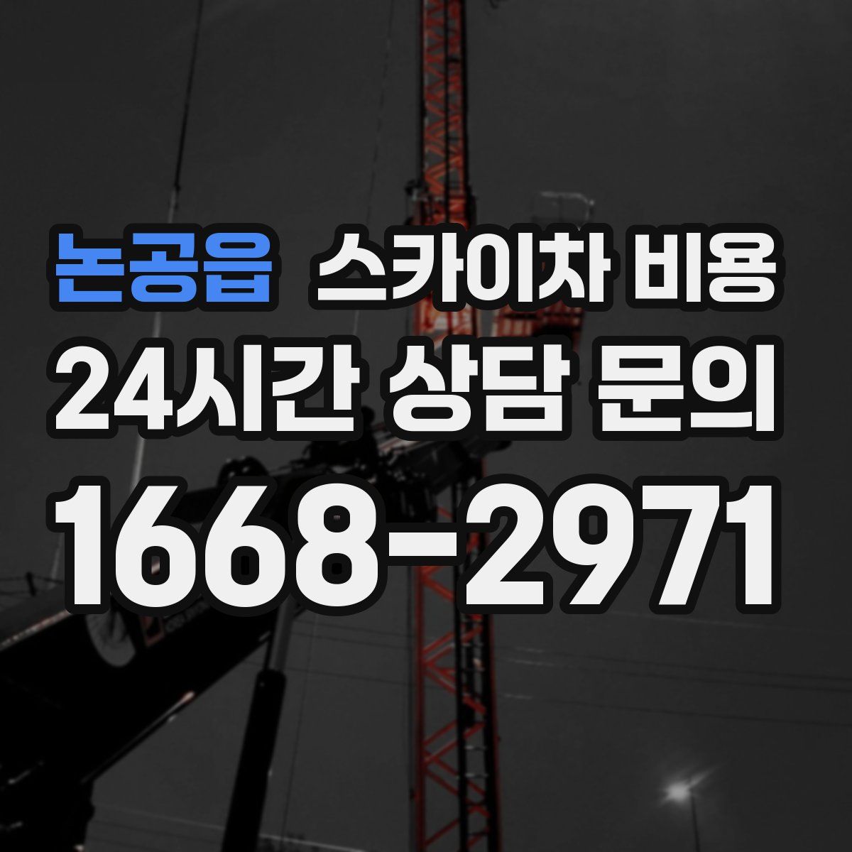 논공읍 스카이차 비용