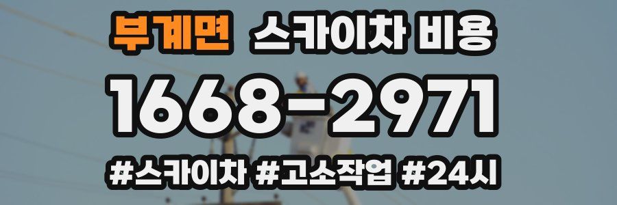 부계면 스카이차 비용