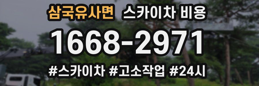 삼국유사면 스카이차 비용