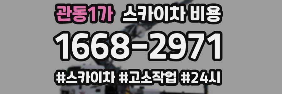 관동1가 스카이차 비용