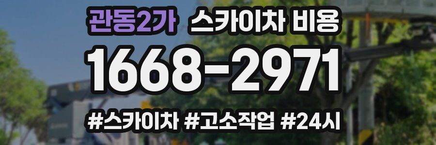 관동2가 스카이차 비용