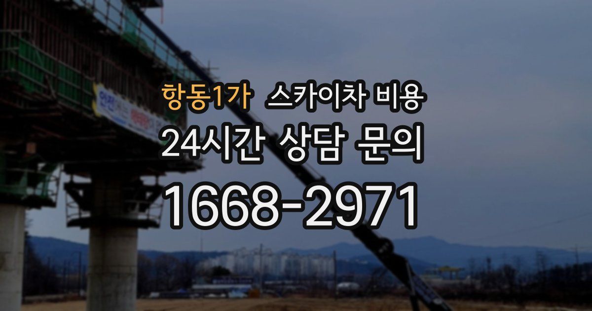 항동1가 스카이차 비용