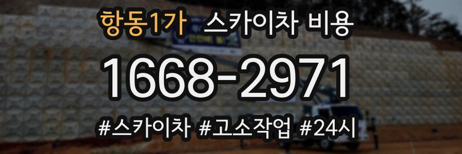 항동1가 스카이차 비용