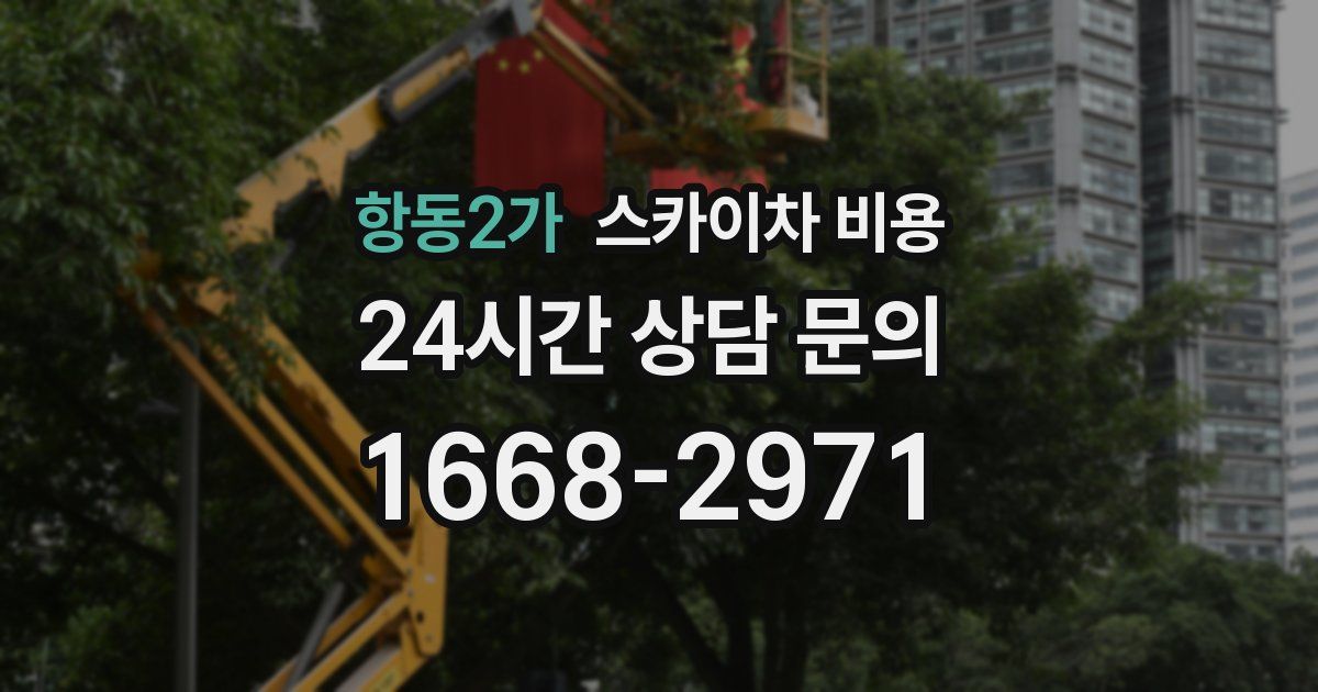 항동2가 스카이차 비용