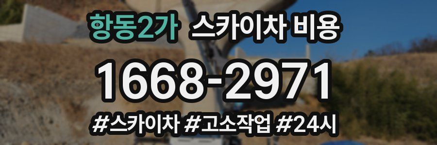 항동2가 스카이차 비용