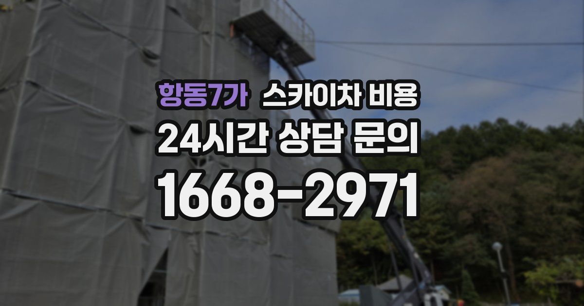 항동7가 스카이차 비용
