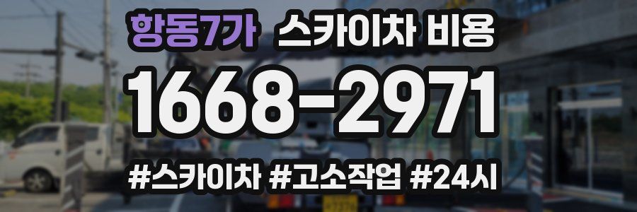 항동7가 스카이차 비용