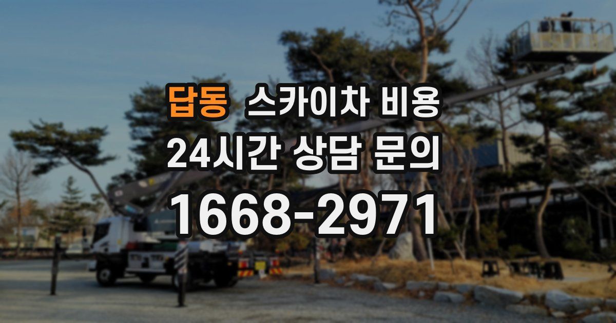 답동 스카이차 비용