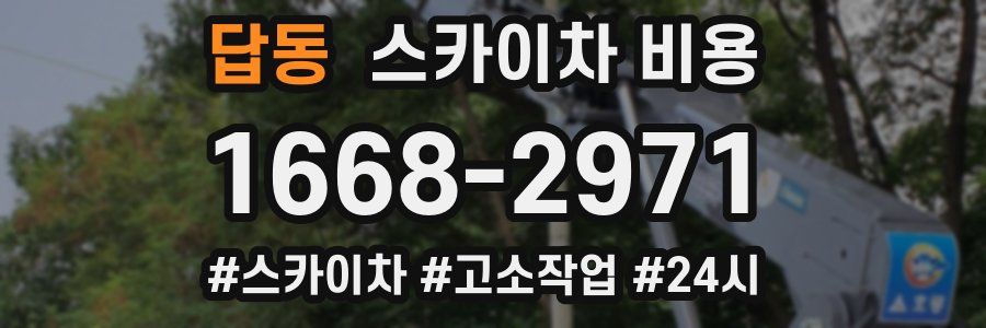 답동 스카이차 비용