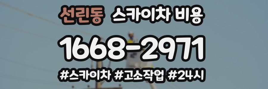 선린동 스카이차 비용