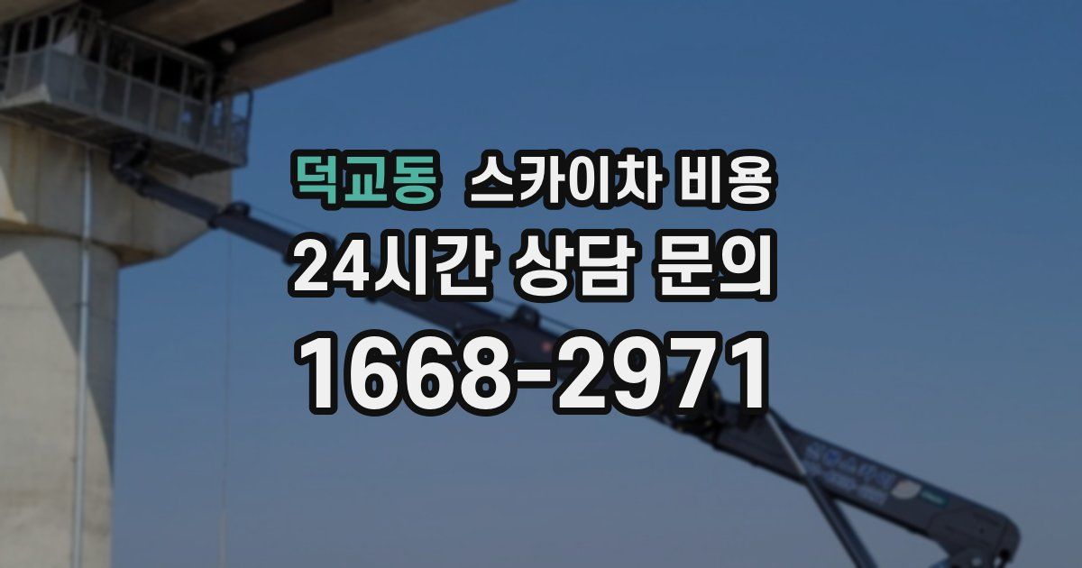 덕교동 스카이차 비용