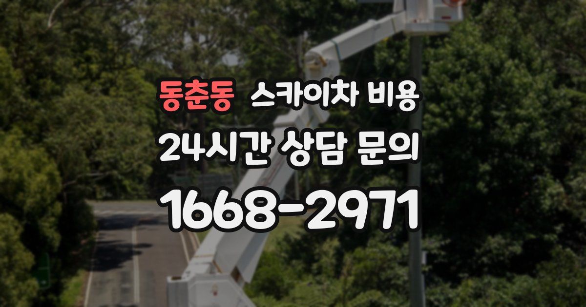동춘동 스카이차 비용