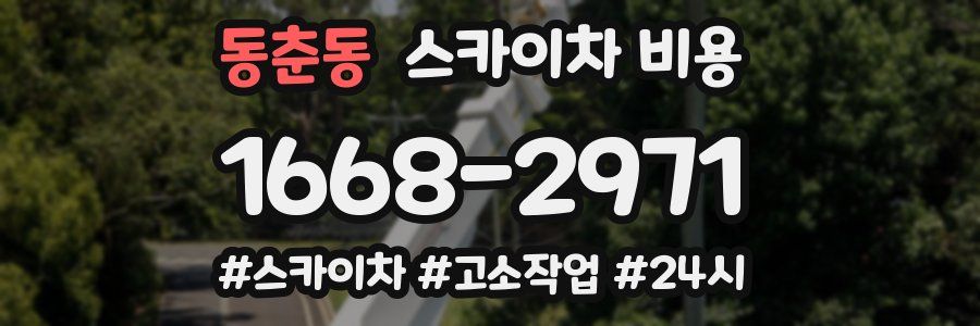 동춘동 스카이차 비용