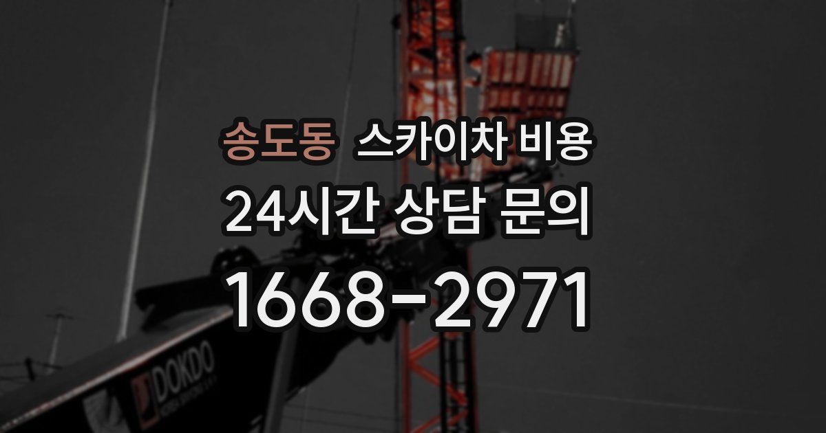 송도동 스카이차 비용