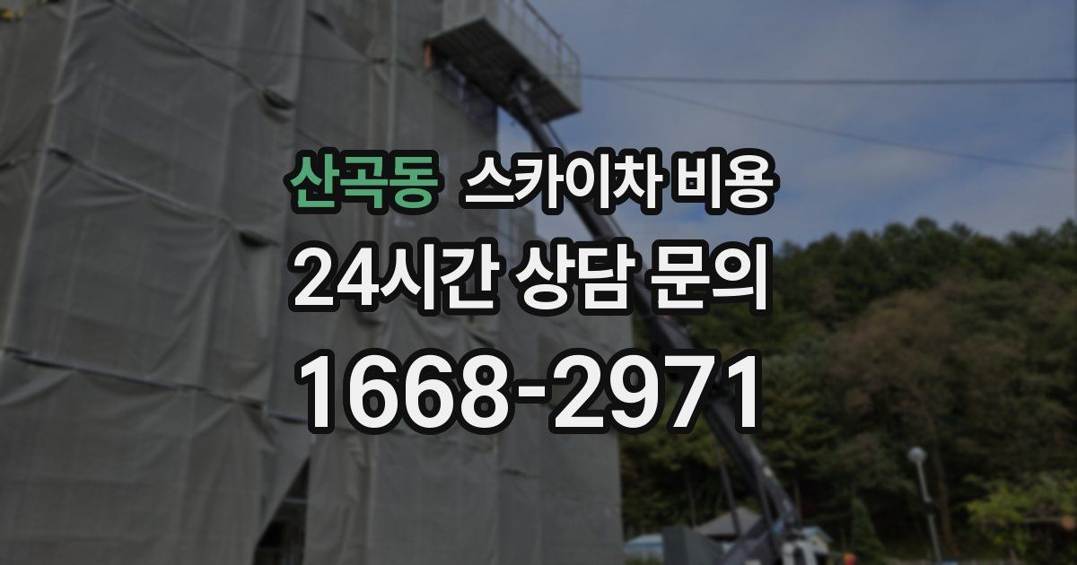산곡동 스카이차 비용