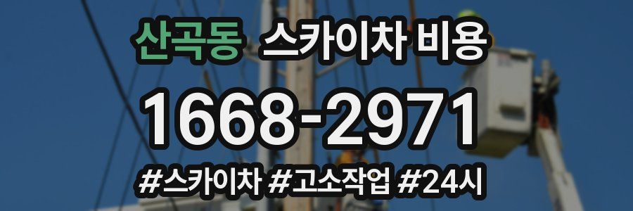 산곡동 스카이차 비용