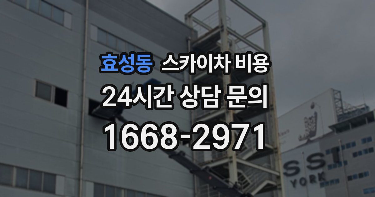 효성동 스카이차 비용