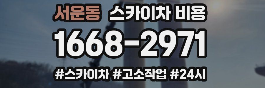 서운동 스카이차 비용