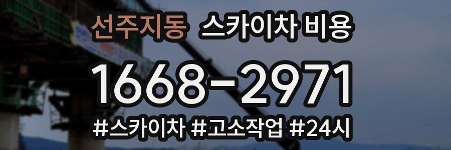 선주지동 스카이차 비용