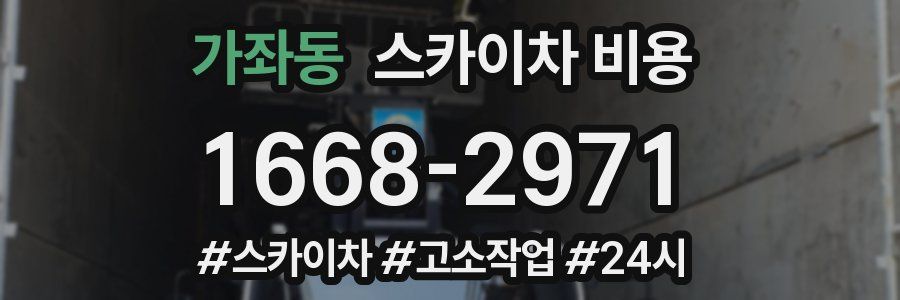 가좌동 스카이차 비용