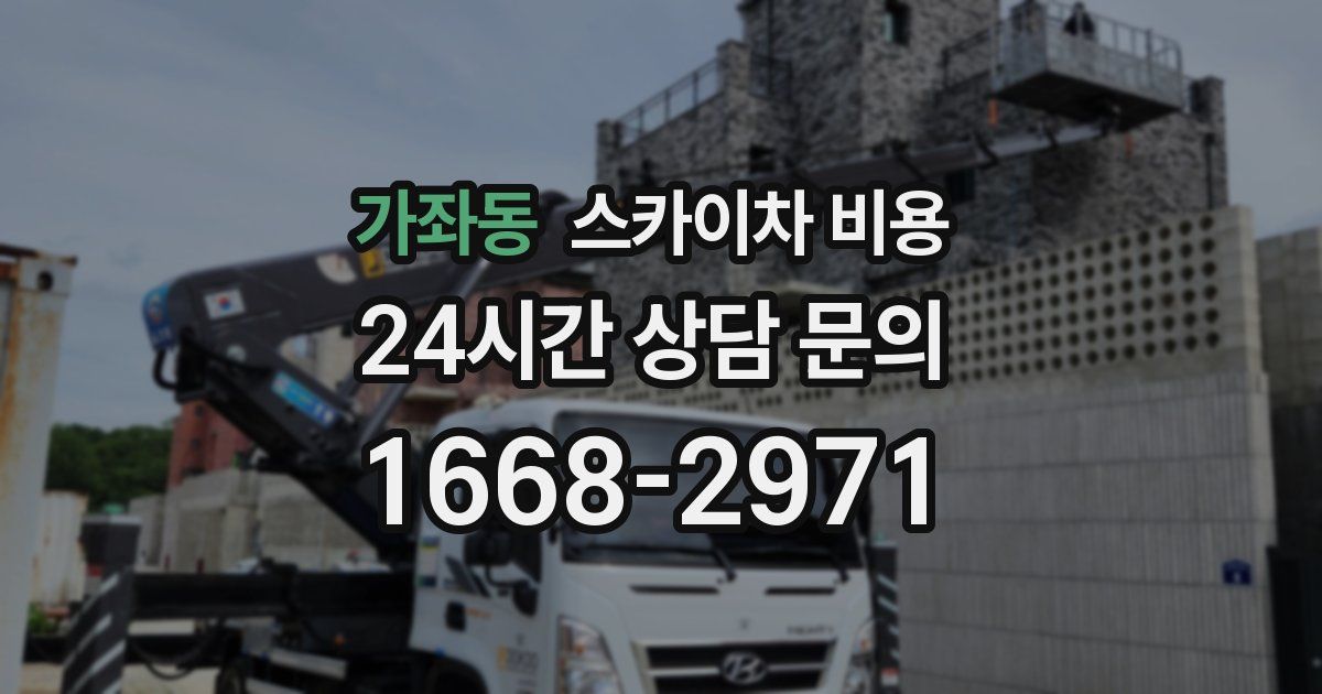 가좌동 스카이차 비용