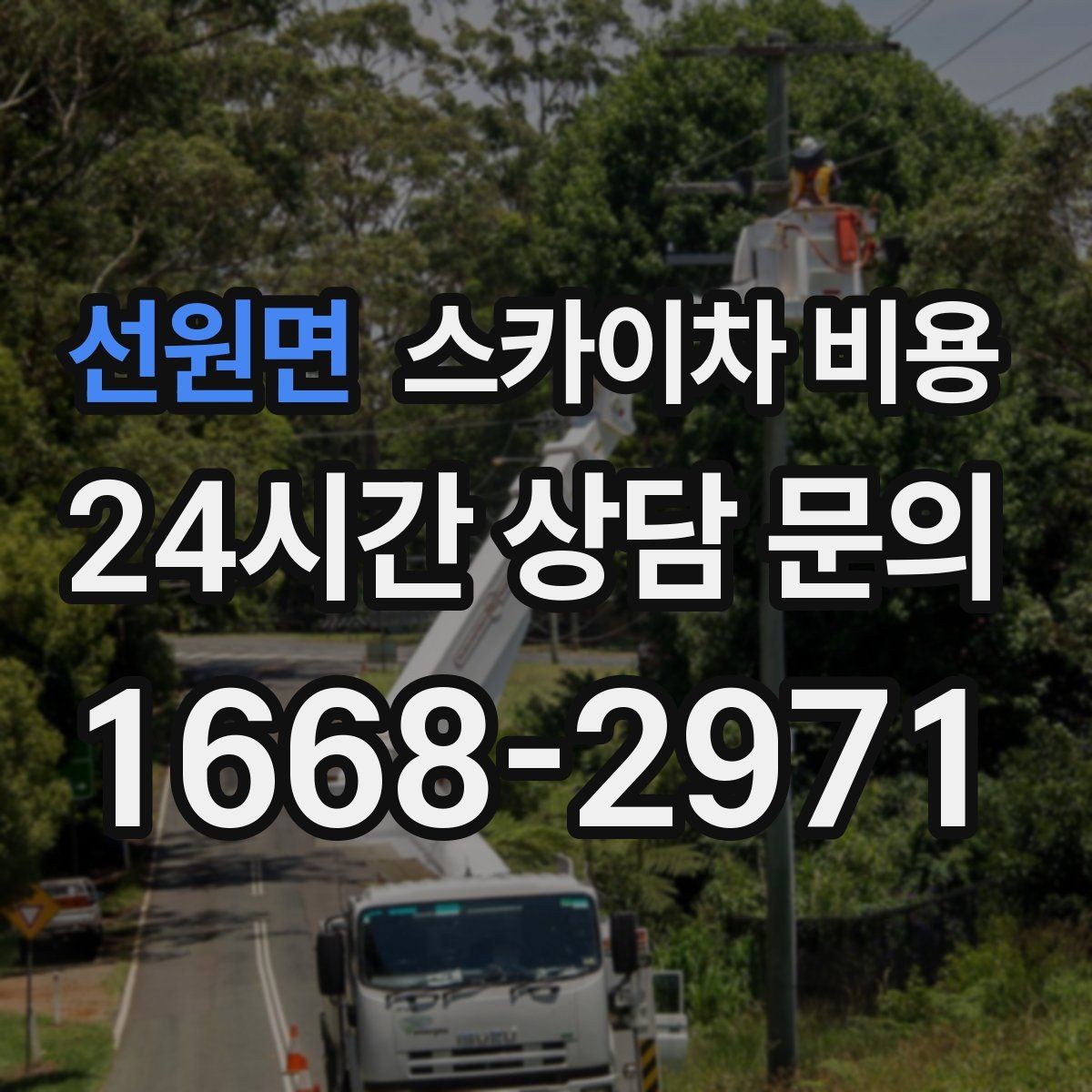 선원면 스카이차 비용 방범등 교체가 여러 개면 비용이 달라질까