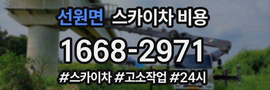 선원면 스카이차 비용