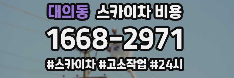 대의동 스카이차 비용