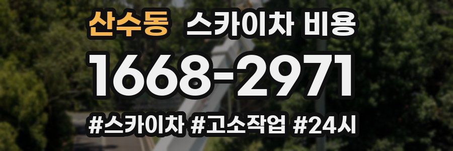 산수동 스카이차 비용