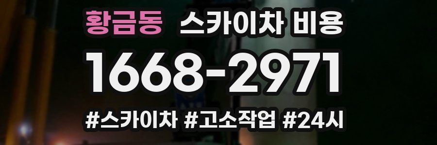 황금동 스카이차 비용