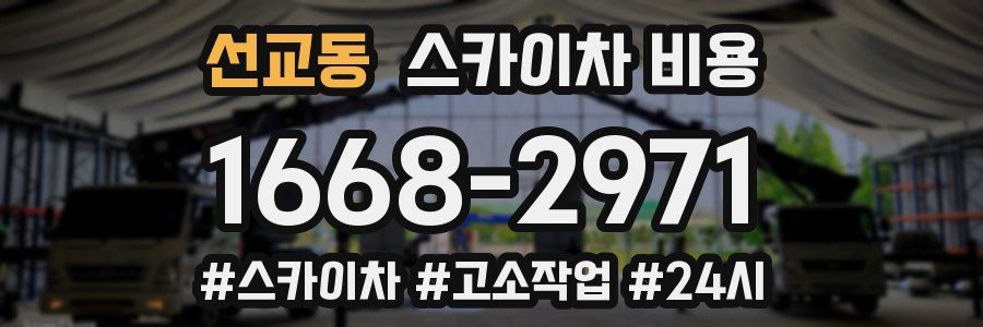 선교동 스카이차 비용