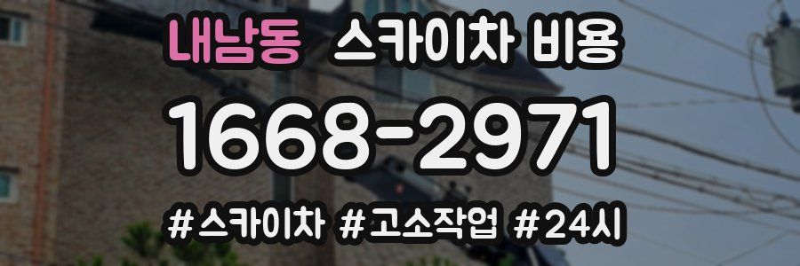 내남동 스카이차 비용